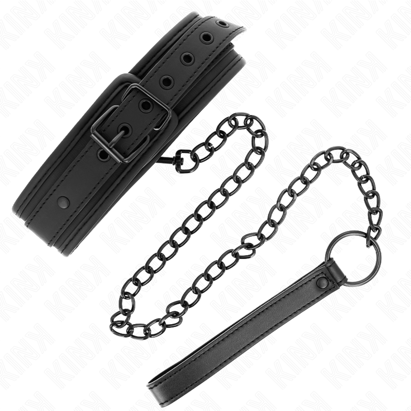 KINK - COLLARE BONDAGE IN NEOPRENE MODELLO 1 CON CINTURA 78 CM REGOLABILE 37,5 X 49,5 CM - KINK COLLAR & GAG - Intimo per le occasioni speciali | The Game Lingerie