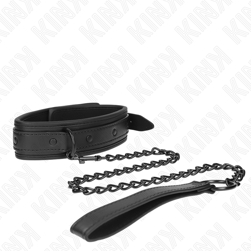 KINK - COLLARE BONDAGE IN NEOPRENE MODELLO 2 CON CINTURA 78 CM REGOLABILE 37,5 X 49,5 CM - KINK COLLAR & GAG - Intimo per le occasioni speciali | The Game Lingerie