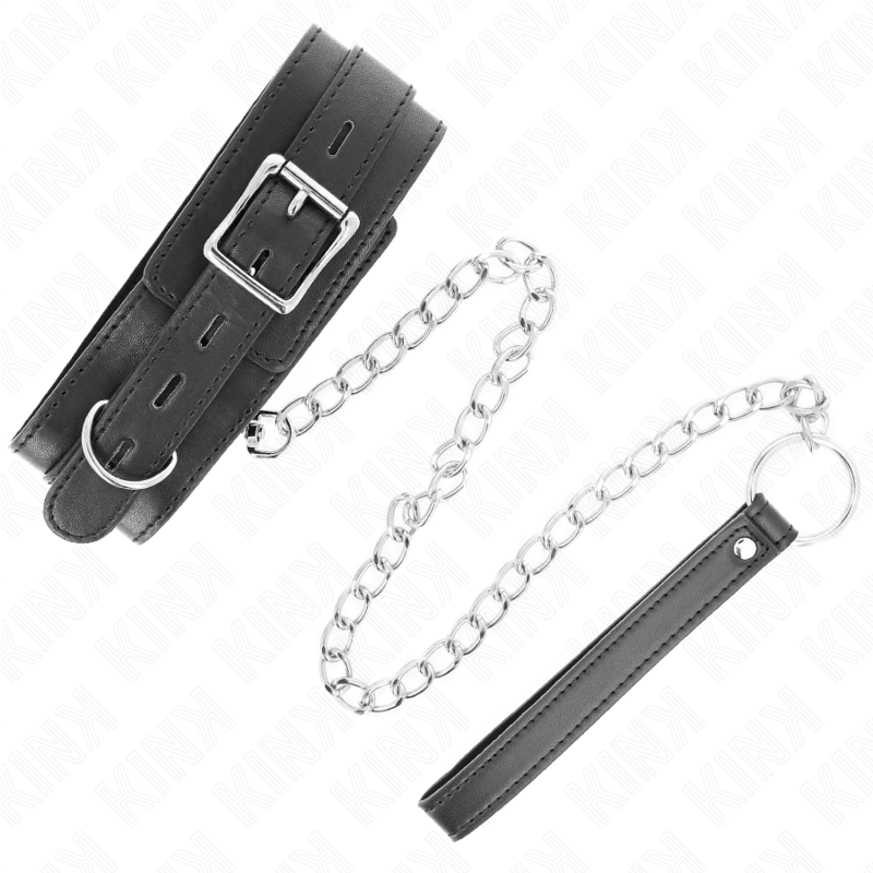 KINK - COLLARE CON CINTURA 65 CM CON CINTURINO NERO 54 X 4,5 CM - KINK COLLAR & GAG - Intimo per le occasioni speciali | The Game Lingerie