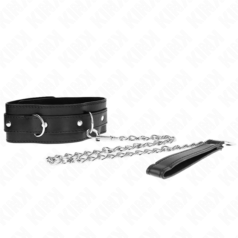 KINK - COLLARE CON CINTURA 65 CM CON CINTURINO NERO 54 X 4,5 CM - KINK COLLAR & GAG - Intimo per le occasioni speciali | The Game Lingerie