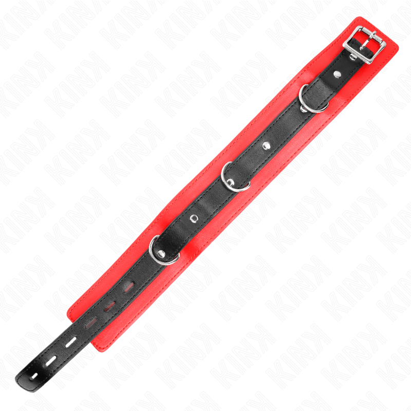 KINK - COLLARE CON CINTURA 65 CM CON CINTURINO ROSSO 54 X 4,5 CM - KINK COLLAR & GAG - Intimo per le occasioni speciali | The Game Lingerie