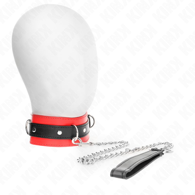 KINK - COLLARE CON CINTURA 65 CM CON CINTURINO ROSSO 54 X 4,5 CM - KINK COLLAR & GAG - Intimo per le occasioni speciali | The Game Lingerie