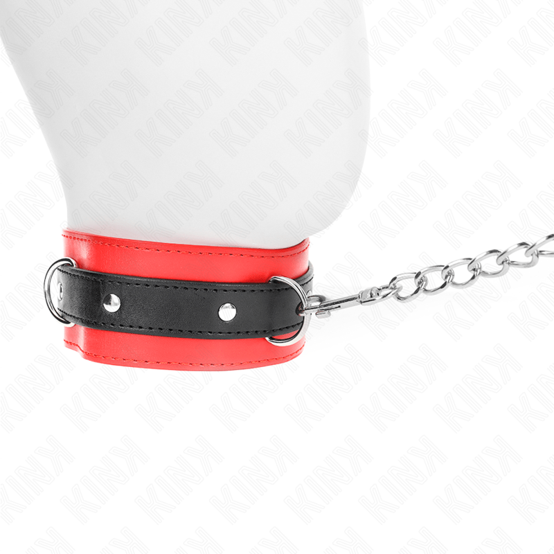 KINK - COLLARE CON CINTURA 65 CM CON CINTURINO ROSSO 54 X 4,5 CM - KINK COLLAR & GAG - Intimo per le occasioni speciali | The Game Lingerie
