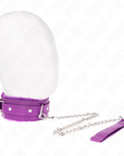 KINK - COLLARE CON GUINZAGLIO 65 CM CON RESTRIZIONI VIOLA 36 - 42 CM X 5,5 CM - KINK COLLAR & GAG - Intimo per le occasioni speciali | The Game Lingerie