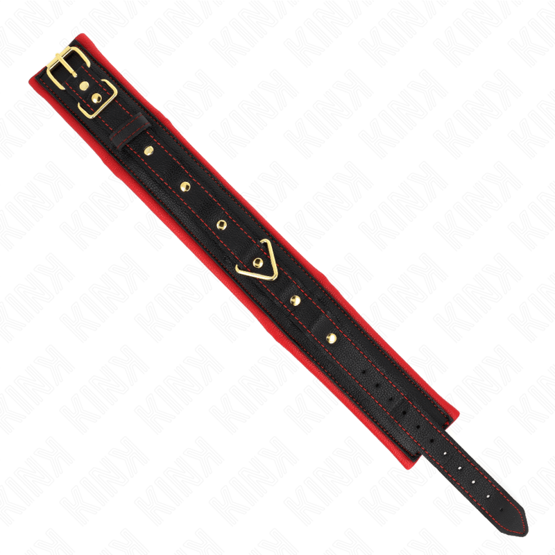 KINK - COLLARE CON GUINZAGLIO IN TESSUTO TINTO REGOLABILE 33 - 48 CM X 5,7 CM - KINK COLLAR & GAG - Intimo per le occasioni speciali | The Game Lingerie