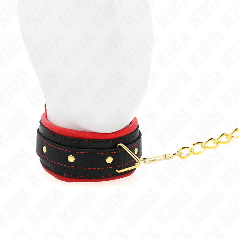 KINK - COLLARE CON GUINZAGLIO IN TESSUTO TINTO REGOLABILE 33 - 48 CM X 5,7 CM - KINK COLLAR & GAG - Intimo per le occasioni speciali | The Game Lingerie