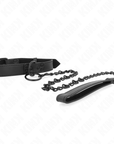 KINK - COLLARE CON GUINZAGLIO SCURO 65 CM REGOLABILE 37 - 54 CM X 3 CM - KINK COLLAR & GAG - Intimo per le occasioni speciali | The Game Lingerie