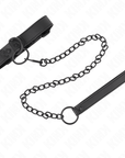 KINK - COLLARE CON GUINZAGLIO SCURO 65 CM REGOLABILE 37 - 54 CM X 3 CM - KINK COLLAR & GAG - Intimo per le occasioni speciali | The Game Lingerie