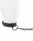 KINK - COLLARE CON GUINZAGLIO SCURO 65 CM REGOLABILE 37 - 54 CM X 3 CM - KINK COLLAR & GAG - Intimo per le occasioni speciali | The Game Lingerie