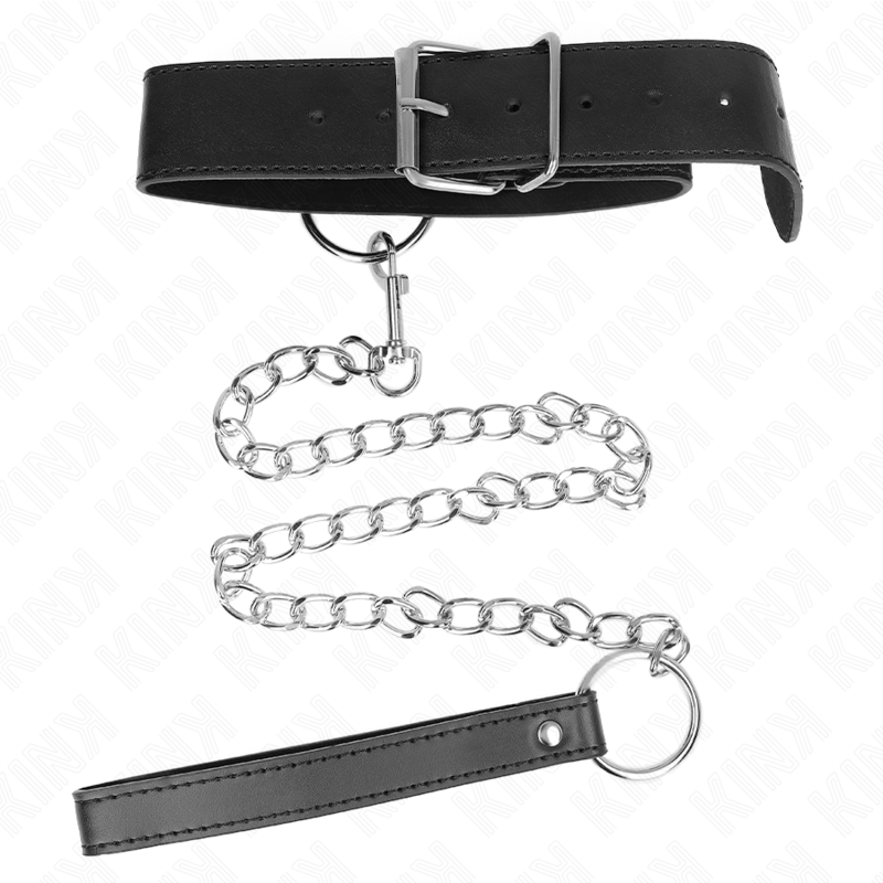 KINK - COLLARE MODELLO BASE CON GUINZAGLIO MODELLO 4 REGOLABILE 36 - 43 CM - KINK COLLAR & GAG - Intimo per le occasioni speciali | The Game Lingerie
