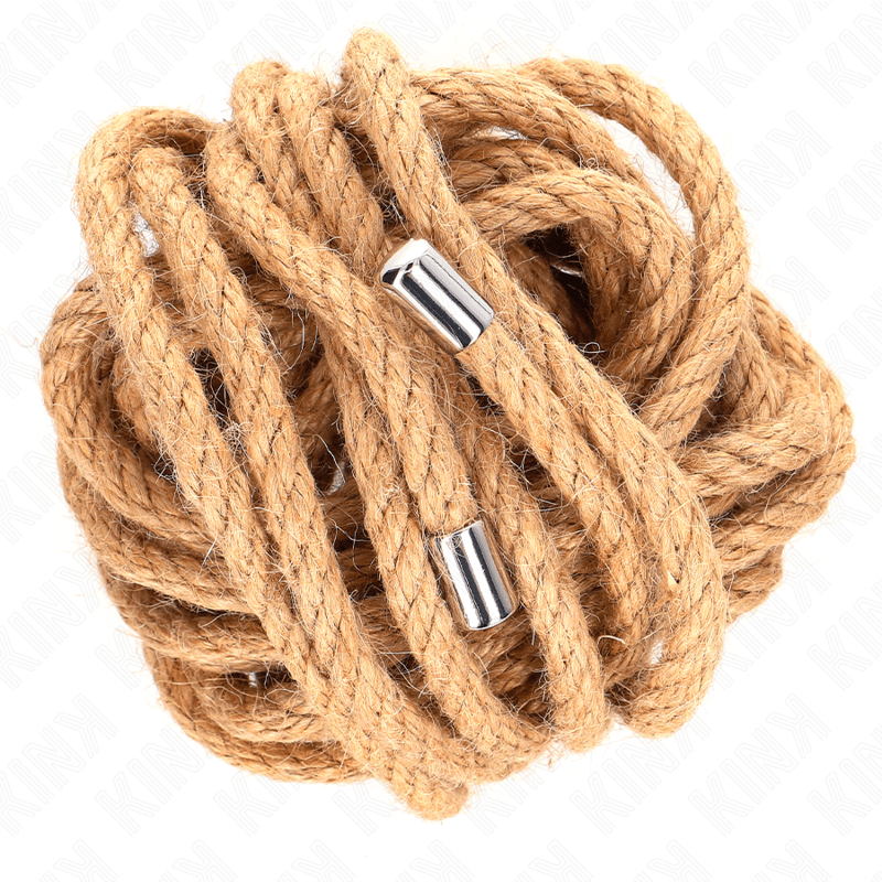 KINK - CORDA DI CANAPA CON TESTA IN METALLO 5 METRI - KINK ROPE ARTS - Intimo per le occasioni speciali | The Game Lingerie
