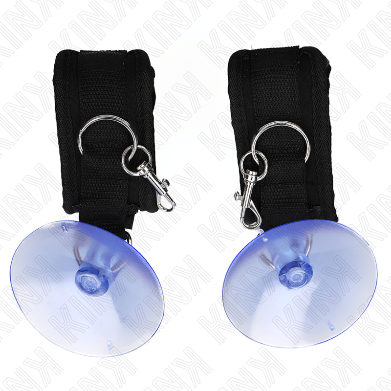 KINK - FERMAPOLSO A VENTOSA NERO 29 - 40 CM X 5 CM - KINK WRIST RESTRAINT - Intimo per le occasioni speciali | The Game Lingerie