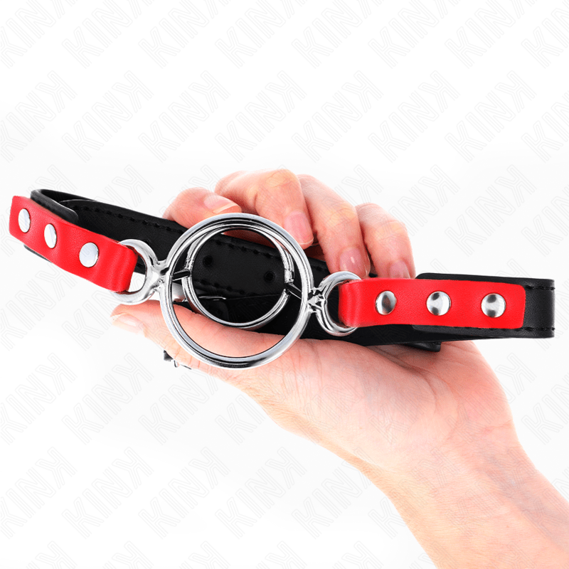 KINK - GAG CON O - RING MULTIPLI 4/4,8 CM ROSSO 38 X 56 CM - KINK COLLAR & GAG - Intimo per le occasioni speciali | The Game Lingerie