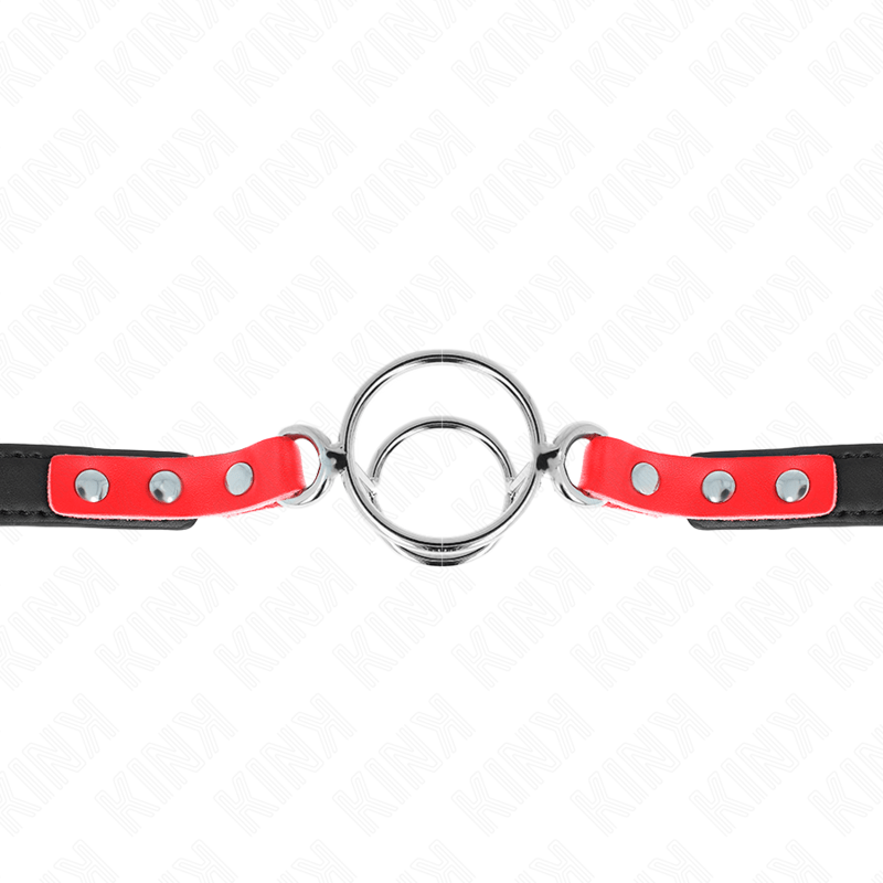 KINK - GAG CON O - RING MULTIPLI 4/4,8 CM ROSSO 38 X 56 CM - KINK COLLAR & GAG - Intimo per le occasioni speciali | The Game Lingerie