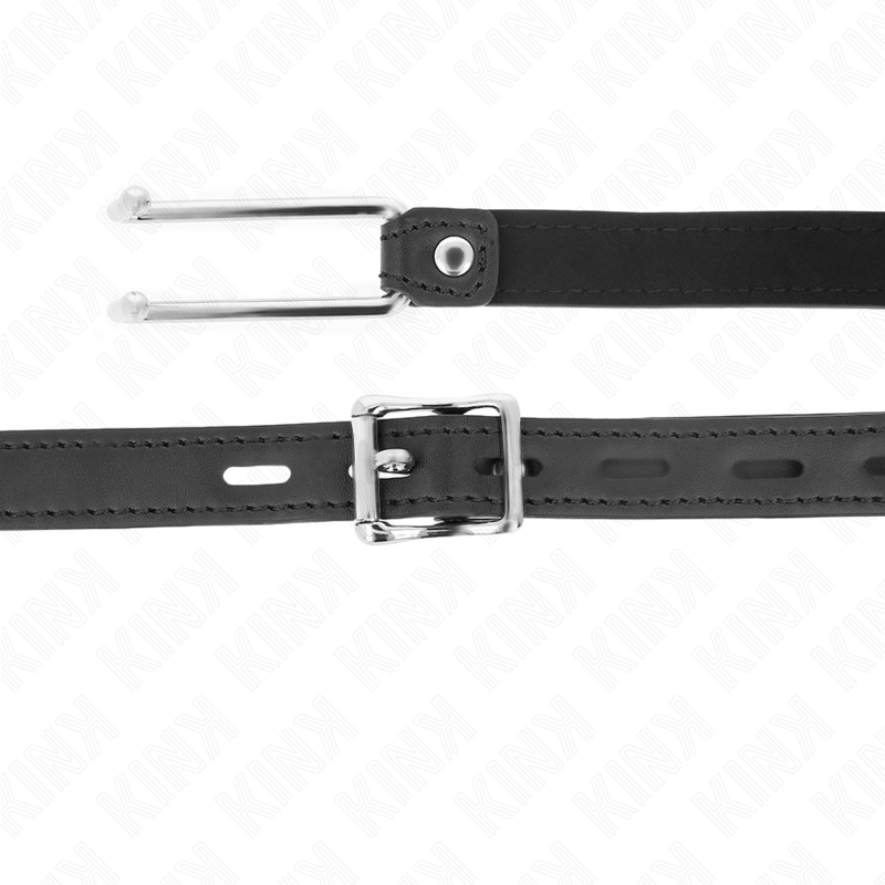 KINK - GANCIO IN METALLO 11.5 CM CON CINTURINO IN SIMILPELLE REGOLABILE 39 - 58 CM X 2 CM - KINK COLLAR & GAG - Intimo per le occasioni speciali | The Game Lingerie