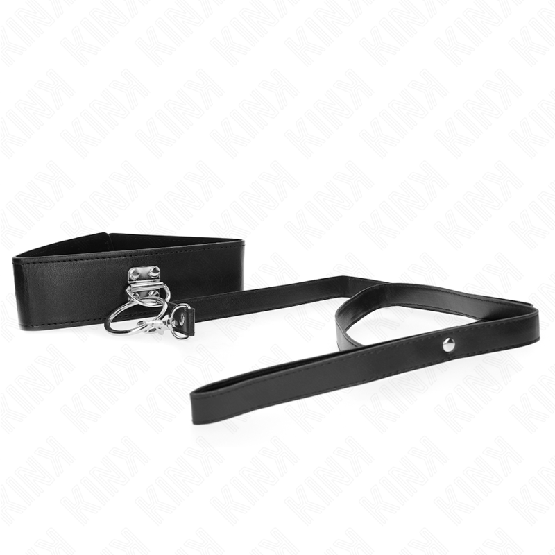 KINK - GUINZAGLIO BORCHIE 116 CM COLLARE CON CINTURINO IN SIMILPELLE 50 X 5 CM - KINK COLLAR & GAG - Intimo per le occasioni speciali | The Game Lingerie