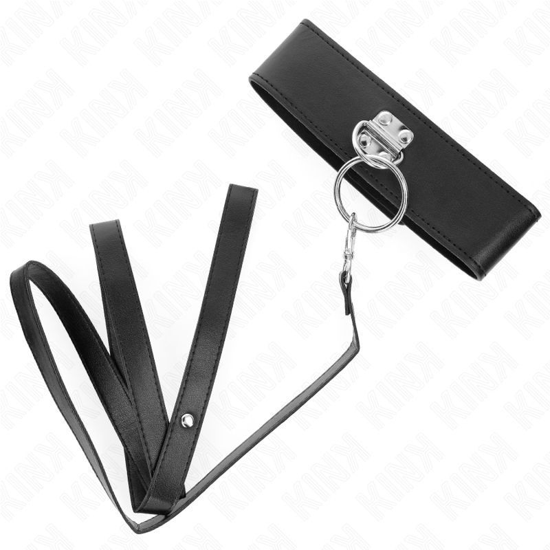 KINK - GUINZAGLIO BORCHIE 116 CM COLLARE CON CINTURINO IN SIMILPELLE 50 X 5 CM - KINK COLLAR & GAG - Intimo per le occasioni speciali | The Game Lingerie