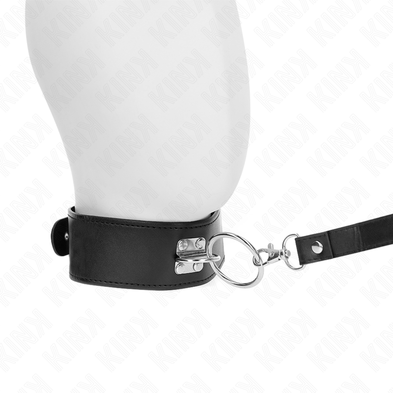 KINK - GUINZAGLIO BORCHIE 116 CM COLLARE CON CINTURINO IN SIMILPELLE 50 X 5 CM - KINK COLLAR & GAG - Intimo per le occasioni speciali | The Game Lingerie