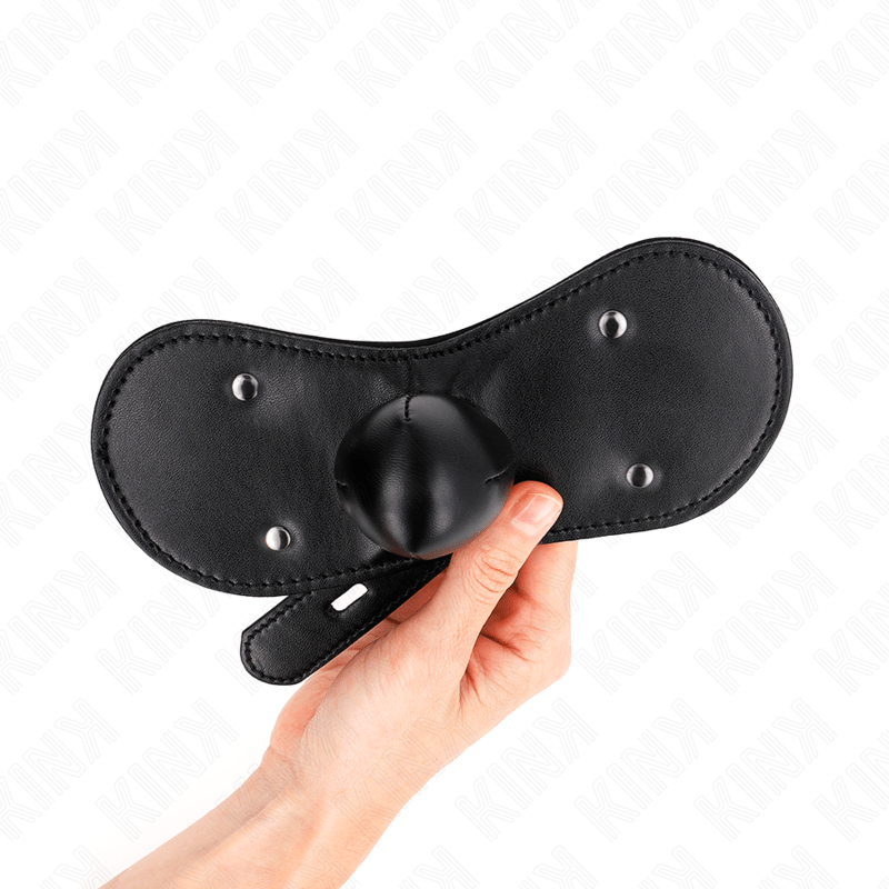 KINK - MASCHERA BOCCA BALL GAG CON SERRATURA REGOLABILE 42 - 60 CM - KINK COLLAR & GAG - Intimo per le occasioni speciali | The Game Lingerie