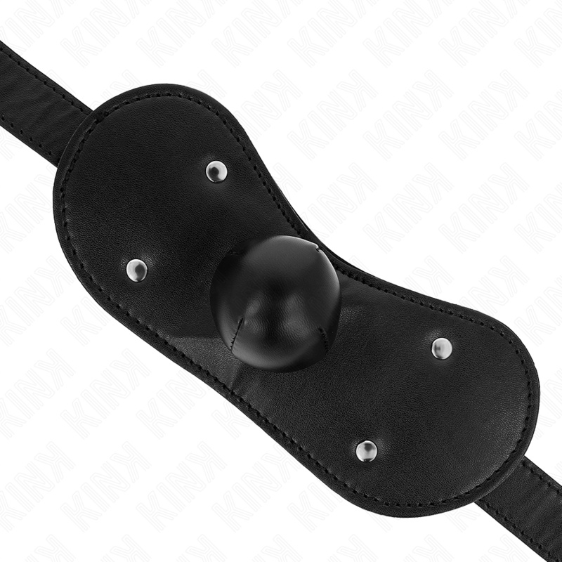 KINK - MASCHERA BOCCA BALL GAG CON SERRATURA REGOLABILE 42 - 60 CM - KINK COLLAR & GAG - Intimo per le occasioni speciali | The Game Lingerie