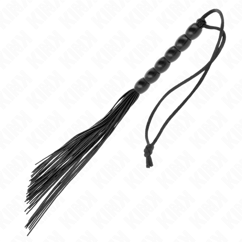 KINK - MINI FRUSTA IN SILICONE CON 6 PERLINE NERE 26 CM - KINK IMPACT & TOUCH - Intimo per le occasioni speciali | The Game Lingerie