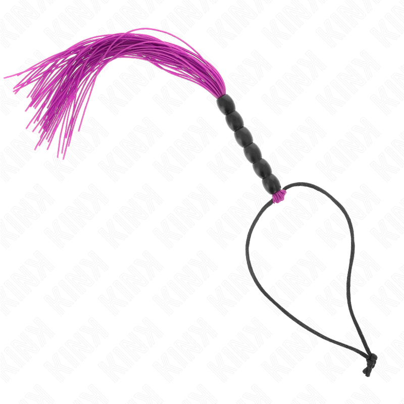 KINK - MINI FRUSTA IN SILICONE CON 6 PERLINE VIOLA 26 CM - Intimo per
