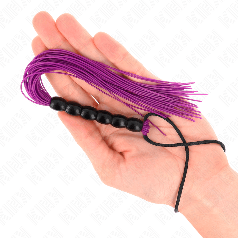 KINK - MINI FRUSTA IN SILICONE CON 6 PERLINE VIOLA 26 CM - KINK IMPACT & TOUCH - Intimo per le occasioni speciali | The Game Lingerie