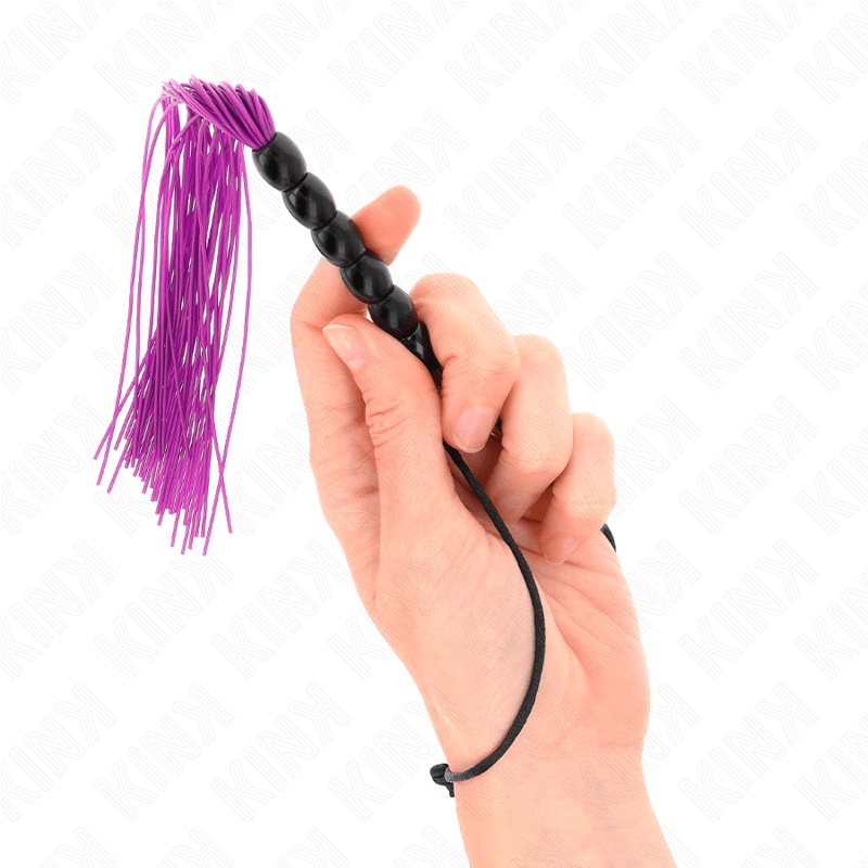 KINK - MINI FRUSTA IN SILICONE CON 6 PERLINE VIOLA 26 CM - KINK IMPACT & TOUCH - Intimo per le occasioni speciali | The Game Lingerie