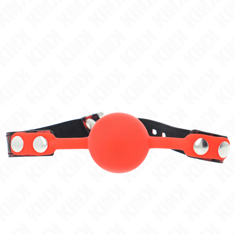 KINK - MODELLO 2 PALLA IN SILICONE 4 CM GAG CON SERRATURA 60 x 2 CM - KINK COLLAR & GAG - Intimo per le occasioni speciali | The Game Lingerie