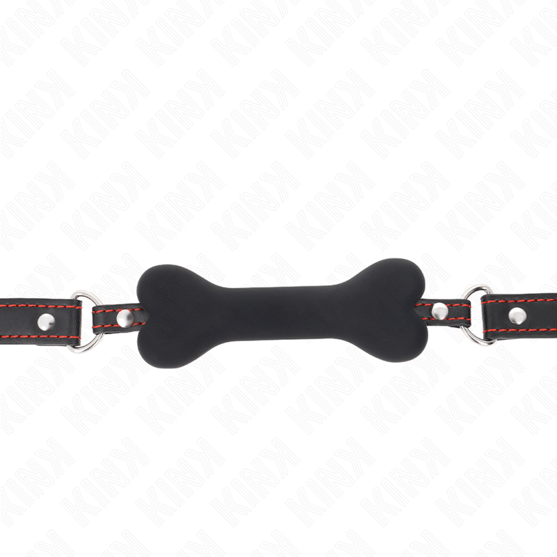KINK - OSSO NERO 12 CM BAVAGLIO 63 x 2 CM - KINK COLLAR & GAG - Intimo per le occasioni speciali | The Game Lingerie