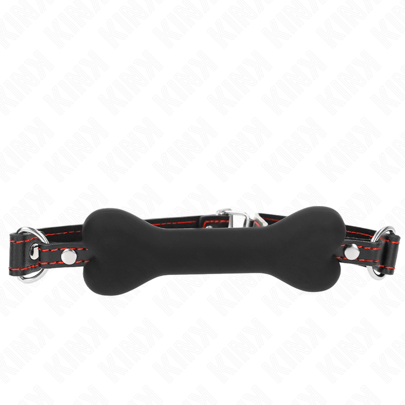 KINK - OSSO NERO 12 CM BAVAGLIO 63 x 2 CM - KINK COLLAR & GAG - Intimo per le occasioni speciali | The Game Lingerie