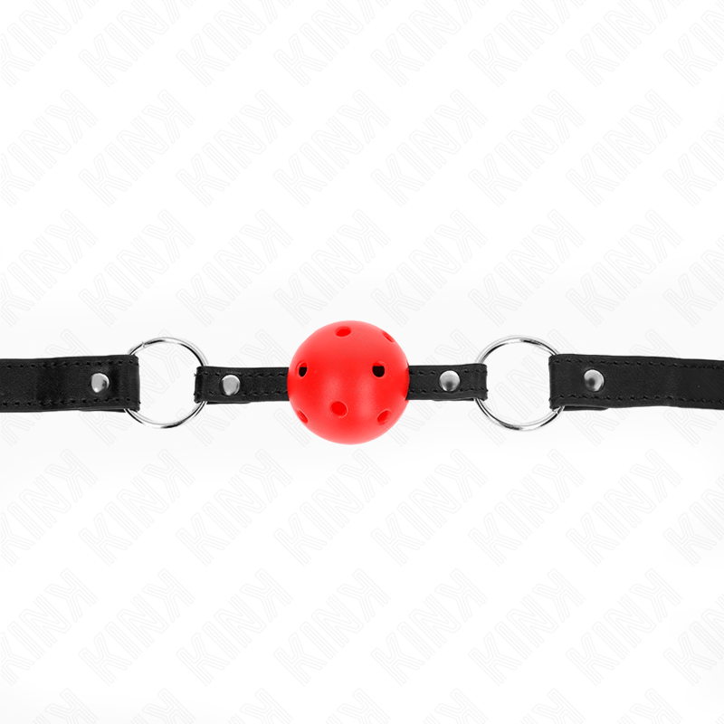 KINK - PALLA CAVA DURA ROSSA 4,5 CM MODELLO GAG 1 63,5 X 2 CM - KINK COLLAR & GAG - Intimo per le occasioni speciali | The Game Lingerie