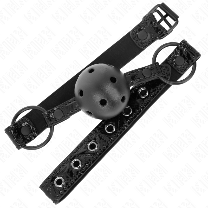 KINK - PALLA CON FANTASIA DIAMANTATA 4.5 CM MODELLO GAG 3 64.5 CM REGOLABILE 42 - 60 CM - KINK COLLAR & GAG - Intimo per le occasioni speciali | The Game Lingerie