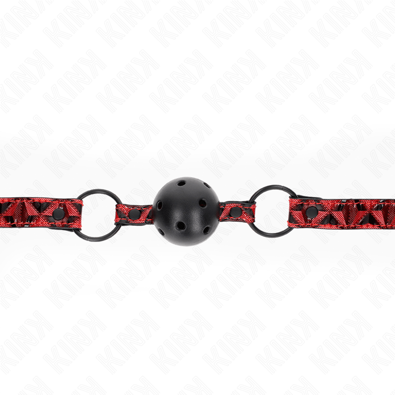 KINK - PALLA CON MOTIVO A DIAMANTI 4.5 CM GAG MODELLO 2 64.5 CM REGOLABILE 42 - 60 CM - KINK COLLAR & GAG - Intimo per le occasioni speciali | The Game Lingerie