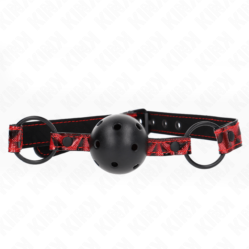 KINK - PALLA CON MOTIVO A DIAMANTI 4.5 CM GAG MODELLO 2 64.5 CM REGOLABILE 42 - 60 CM - KINK COLLAR & GAG - Intimo per le occasioni speciali | The Game Lingerie