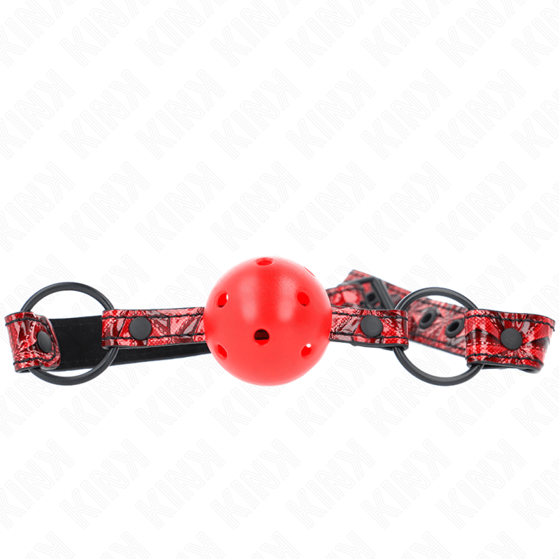 KINK - PALLA CON MOTIVO A DIAMANTI 4.5 CM MODELLO GAG 1 64.5 CM REGOLABILE 42 - 60 CM - KINK COLLAR & GAG - Intimo per le occasioni speciali | The Game Lingerie
