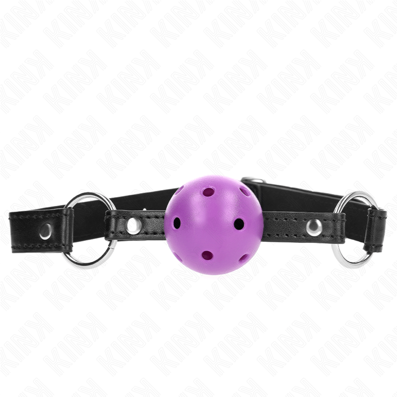 KINK - PALLA DURA CAVA VIOLA 4.5 CM BAVAGLIO 63.5 X 2 CM - KINK COLLAR & GAG - Intimo per le occasioni speciali | The Game Lingerie