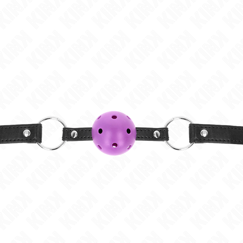 KINK - PALLA DURA CAVA VIOLA 4.5 CM BAVAGLIO 63.5 X 2 CM - KINK COLLAR & GAG - Intimo per le occasioni speciali | The Game Lingerie