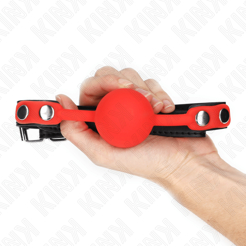 KINK - PALLA IN SILICONE ROSSA 4 CM GAG 60 x 2 CM - KINK COLLAR & GAG - Intimo per le occasioni speciali | The Game Lingerie