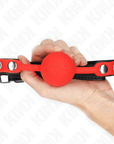 KINK - PALLA IN SILICONE ROSSA 4 CM GAG 60 x 2 CM - KINK COLLAR & GAG - Intimo per le occasioni speciali | The Game Lingerie