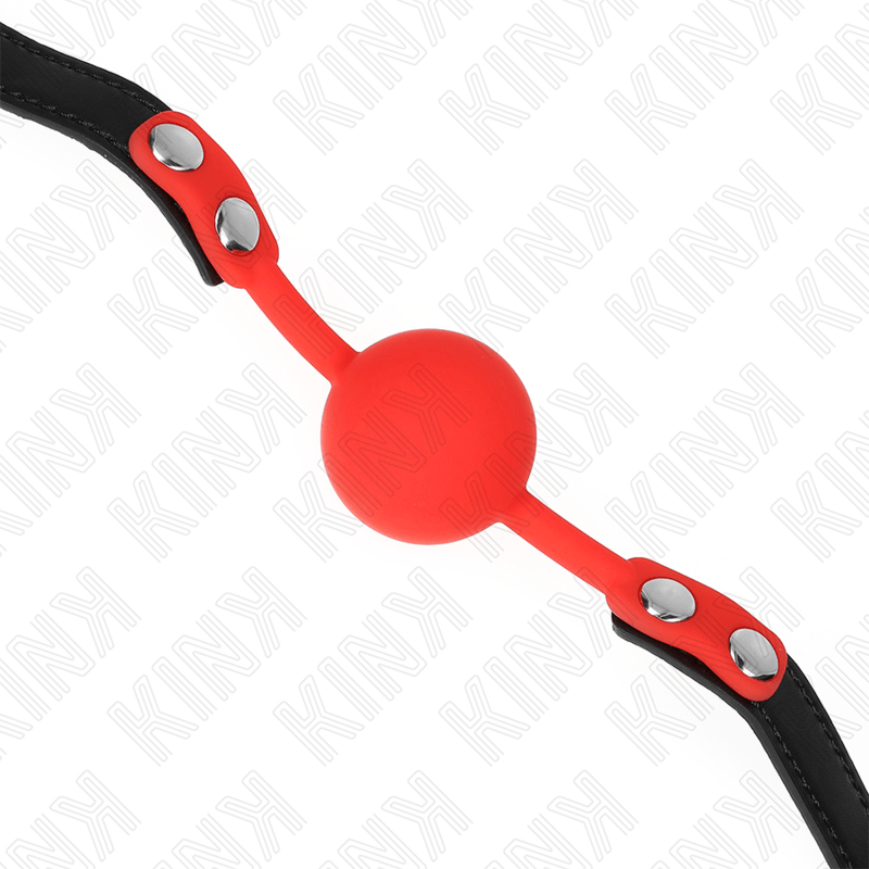 KINK - PALLA IN SILICONE ROSSA 4 CM GAG 60 x 2 CM - KINK COLLAR & GAG - Intimo per le occasioni speciali | The Game Lingerie