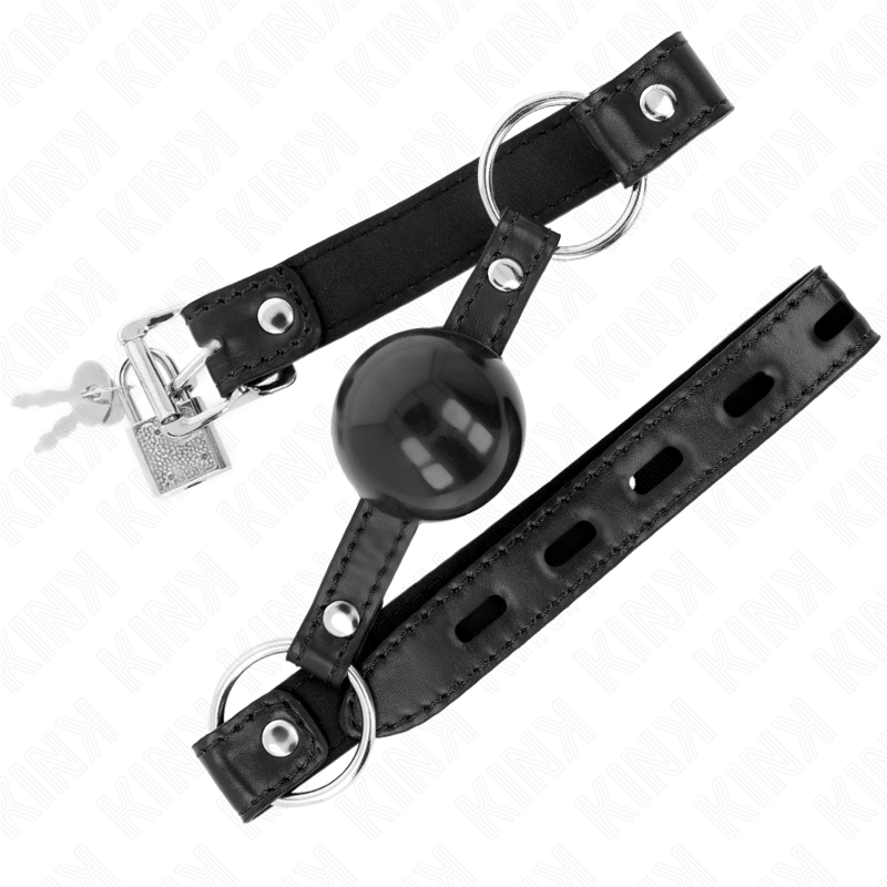KINK - PALLA IN TPE NERA 4 CM GAG 60 x 2 CM - KINK COLLAR & GAG - Intimo per le occasioni speciali | The Game Lingerie