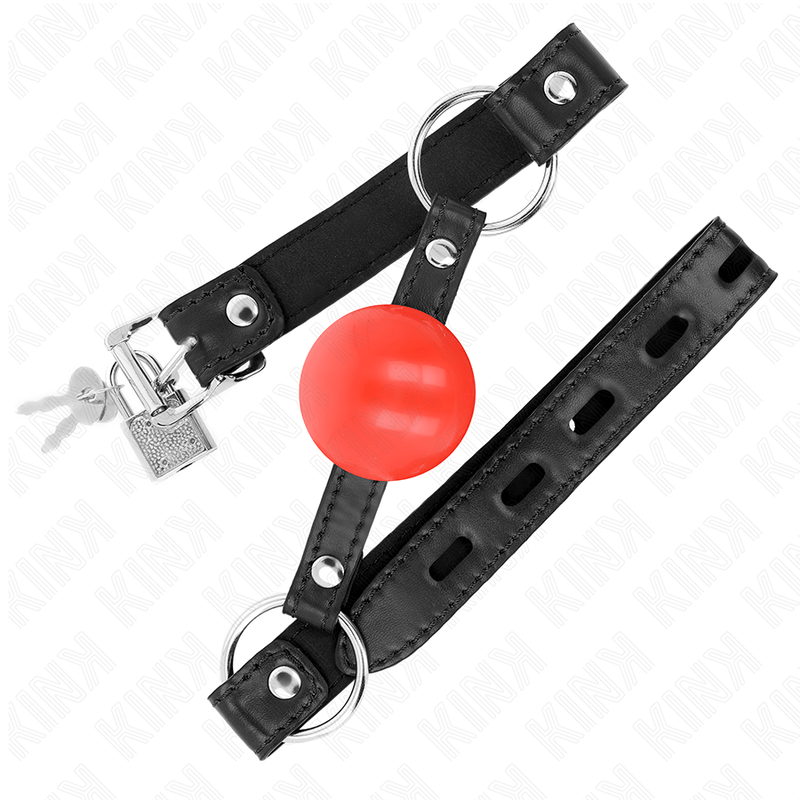 KINK - PALLA IN TPE ROSSA 4 CM GAG 60 x 2 CM - KINK COLLAR & GAG - Intimo per le occasioni speciali | The Game Lingerie