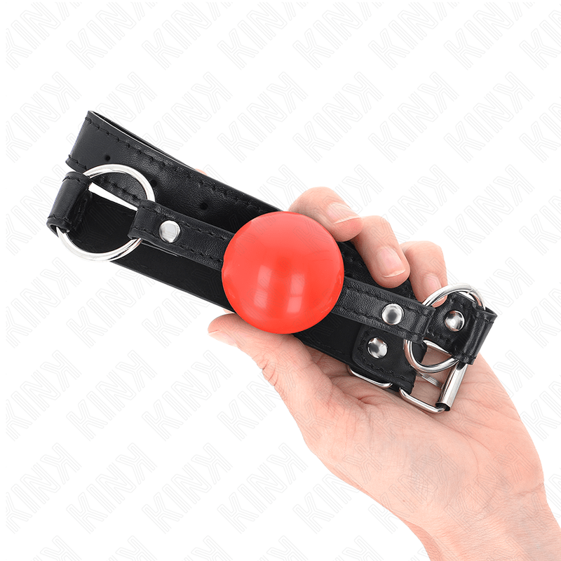 KINK - PALLA IN TPE ROSSA 4 CM GAG 60 x 2 CM - KINK COLLAR & GAG - Intimo per le occasioni speciali | The Game Lingerie
