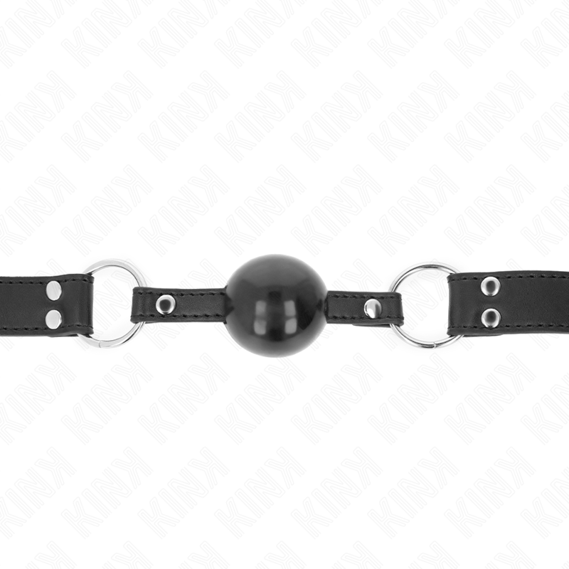 KINK - PALLA MORBIDA E SOLIDA BAVARO 4 CM CON CINTURINO IN SIMILPELLE 62 x 2,5 CM REGOLABILE 42 - 58 CM - KINK COLLAR & GAG - Intimo per le occasioni speciali | The Game Lingerie