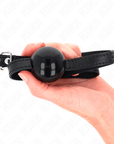 KINK - PALLA SINGOLA NERA GAG 4 CM 65 x 1,5 CM - KINK COLLAR & GAG - Intimo per le occasioni speciali | The Game Lingerie