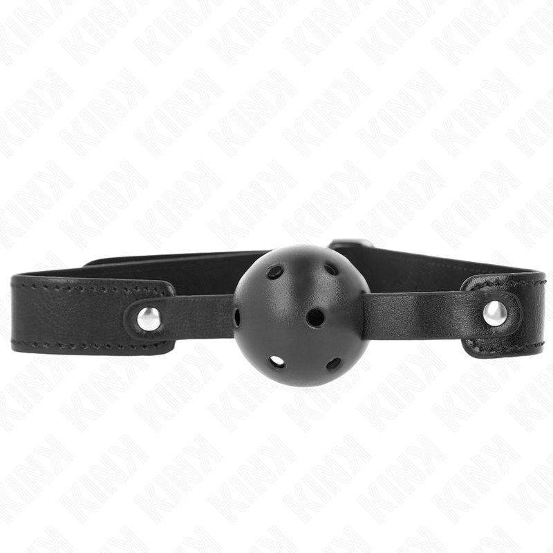 KINK - PALLA TRASPIRANTE NERA 4,5 CM BAVAGLIO 65 x 2,5 CM - KINK COLLAR & GAG - Intimo per le occasioni speciali | The Game Lingerie