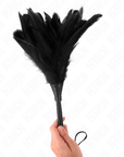 KINK - PIUME DI POLLO SOLLEGATO A FORMA DI CORNO NERO 36 CM - KINK IMPACT & TOUCH - Intimo per le occasioni speciali | The Game Lingerie