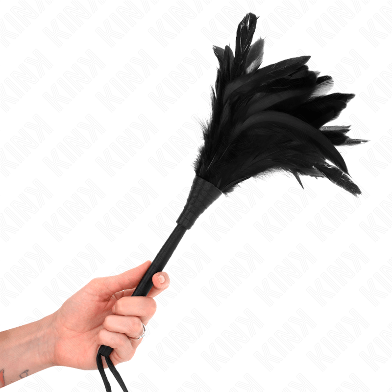 KINK - PIUME DI POLLO SOLLEGATO A FORMA DI CORNO NERO 36 CM - KINK IMPACT & TOUCH - Intimo per le occasioni speciali | The Game Lingerie