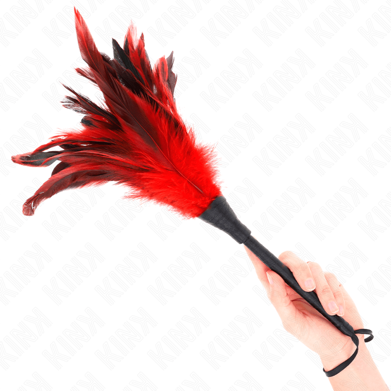 KINK - PIUME DI POLLO SOLLEGATO A FORMA DI CORNO ROSSO 36 CM - KINK IMPACT & TOUCH - Intimo per le occasioni speciali | The Game Lingerie